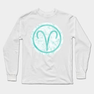 Blue Marble Zodiac - Aries Long Sleeve T-Shirt